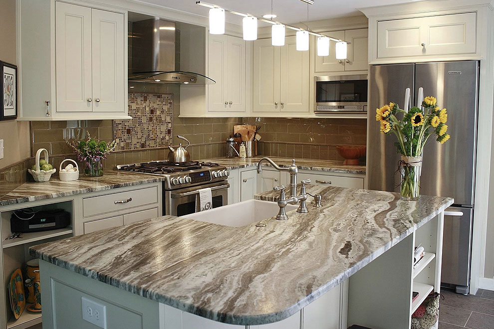 50 Popular Brown Granite Kitchen Countertops Design Ideas