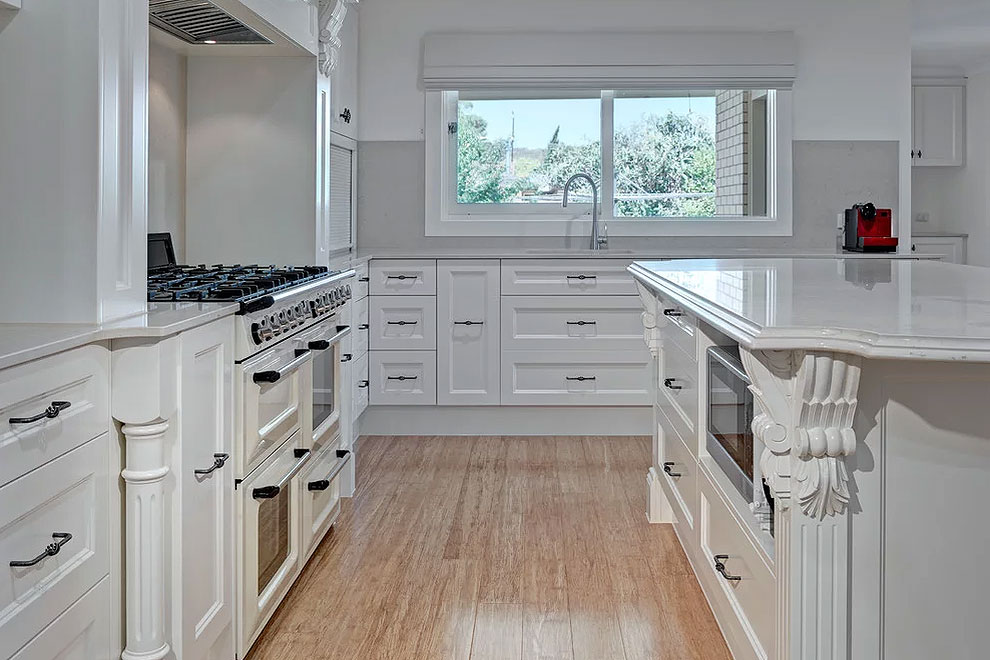 caesarstone dreamy marfil quartz kitchen countertops white cabinets