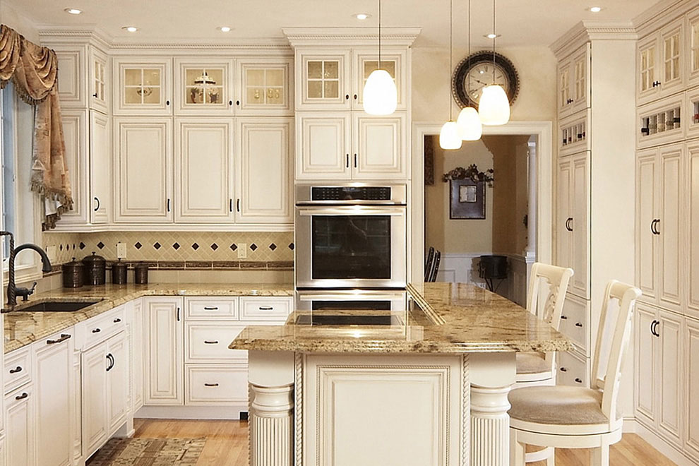 White Kitchen Cabinets With Brown Granite - Kitchen Cabinet Ideas