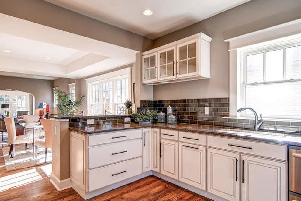 brown granite kitchen design