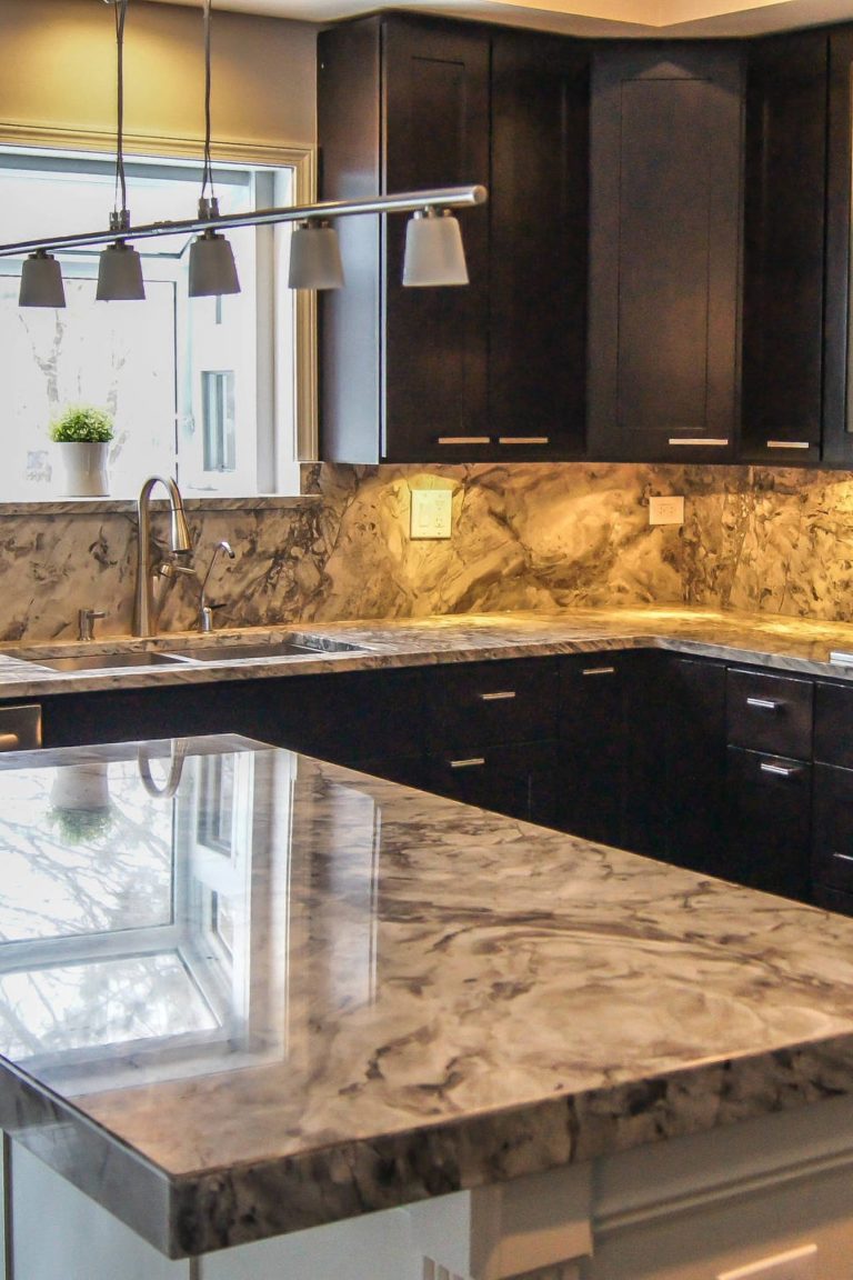 38+ Dark Cabinets With White Granite Countertops