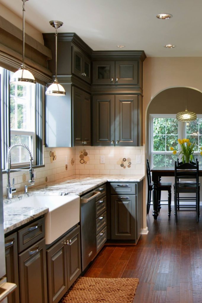 38+ Dark Cabinets With White Granite Countertops