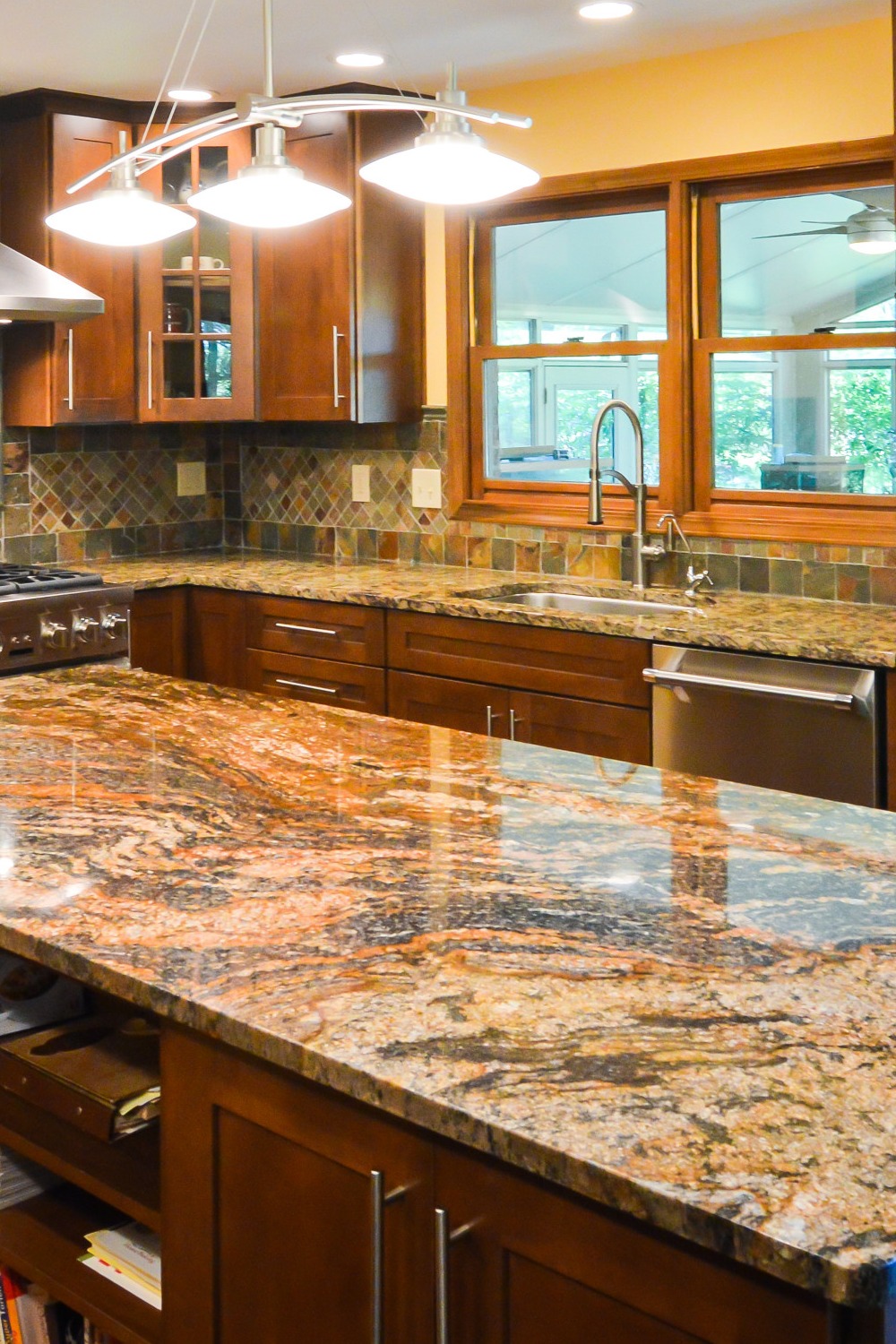 Gold Color Granite Countertops Kitchen Ideas (Gold Trend!)