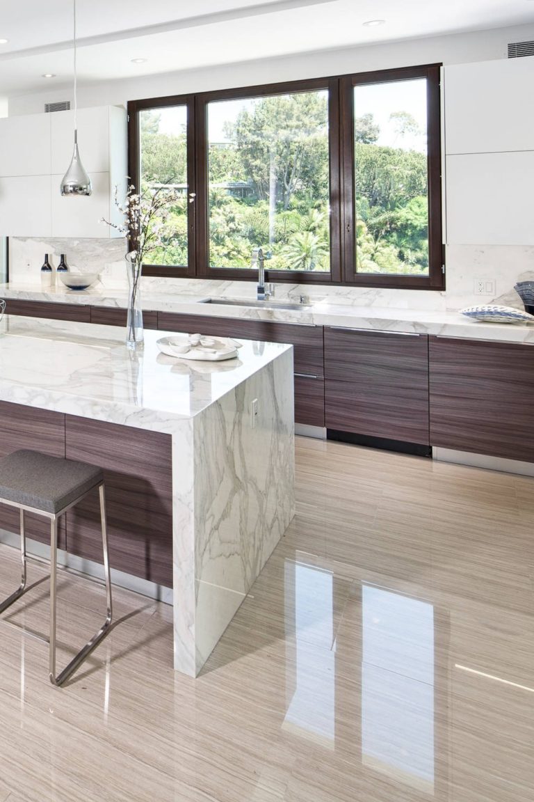 46+ White Marble Kitchen Countertops Design Ideas