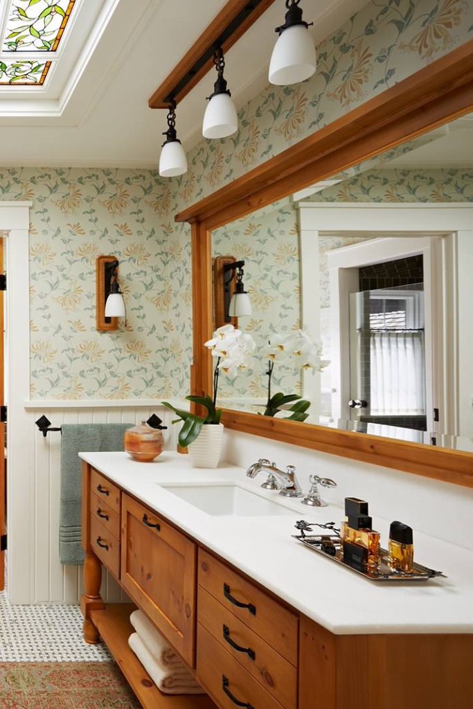 35+ Beautiful Dark Bathroom Cabinets With White Countertops