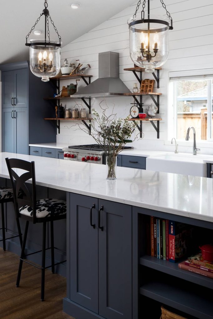 35+ Blue Cabinets White Countertops Ideas | CountertopsNews