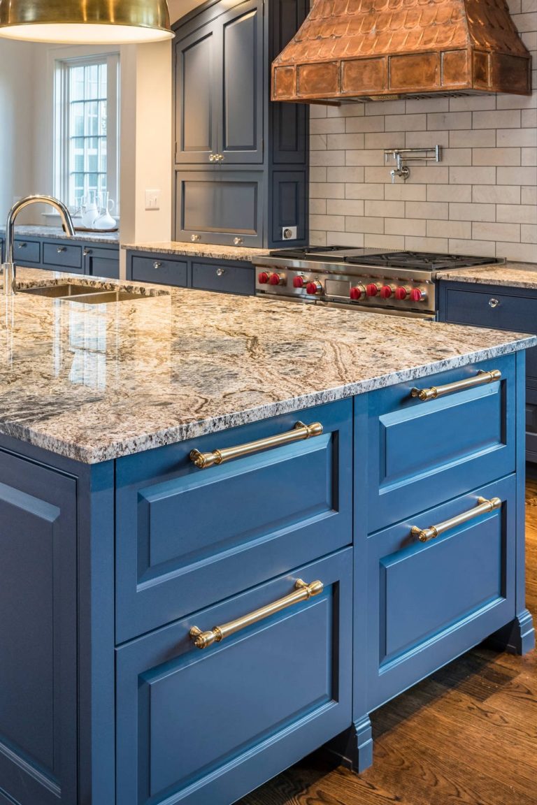 35+ Blue Cabinets With Granite Countertops Design Ideas