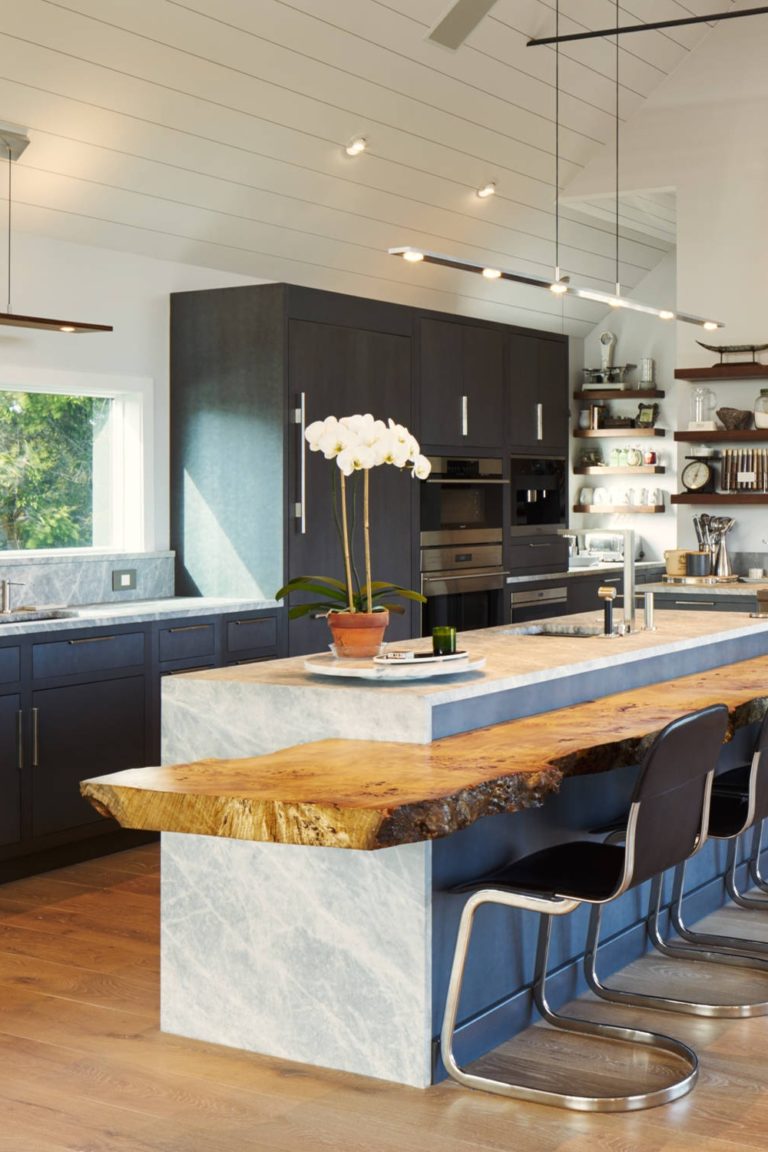 39+ Wonderful Kitchen Waterfall Edge Island Countertop