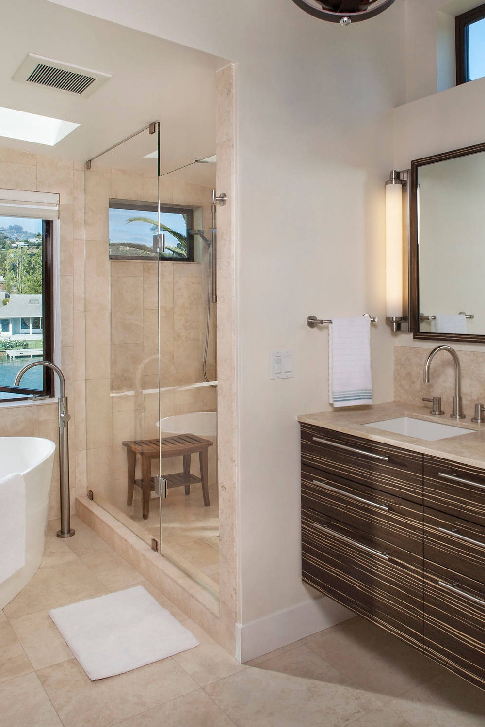 Walk In Shower Floating Vanities Bathroom Vanity Undermount Powder Door Minimalist Lighting Photos Features House Quartz