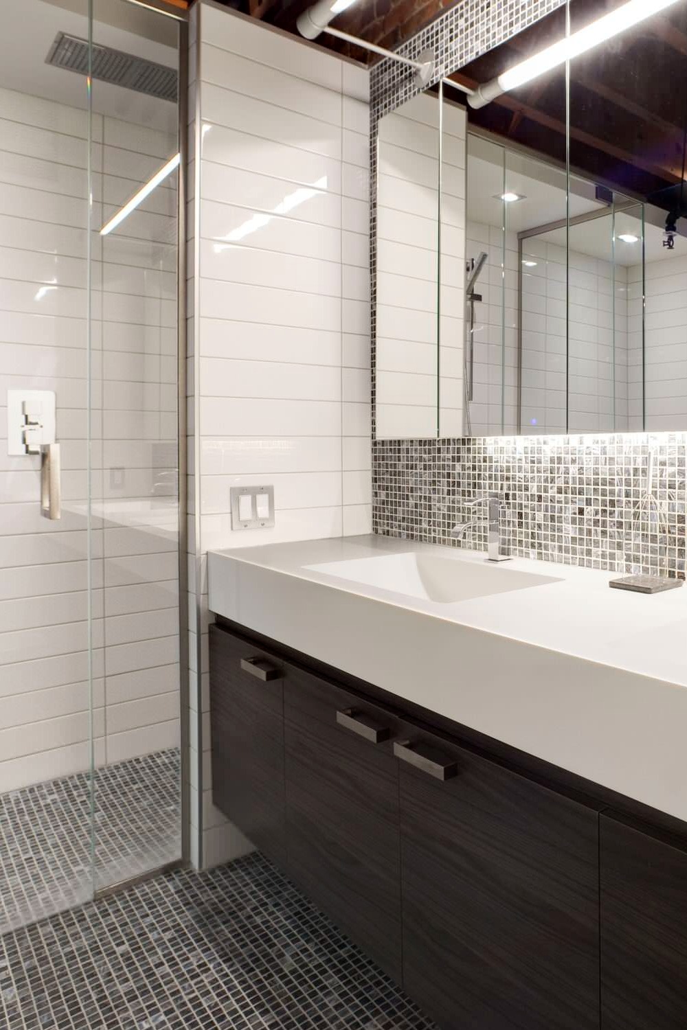 Bathroom Backsplash Ideas Mosaic Tiles Vanity Modern Wall Wood Marble Sink Stone Behind