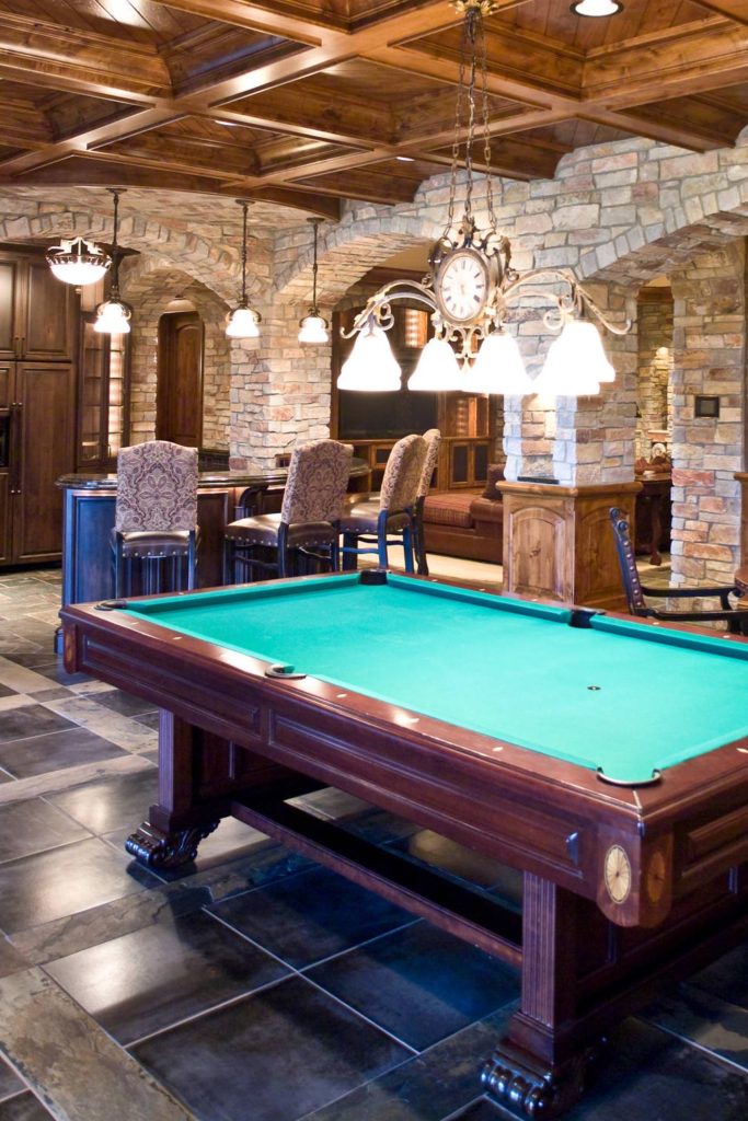 32+ Cool Basement Pool Table Ideas (Billiards & Games)