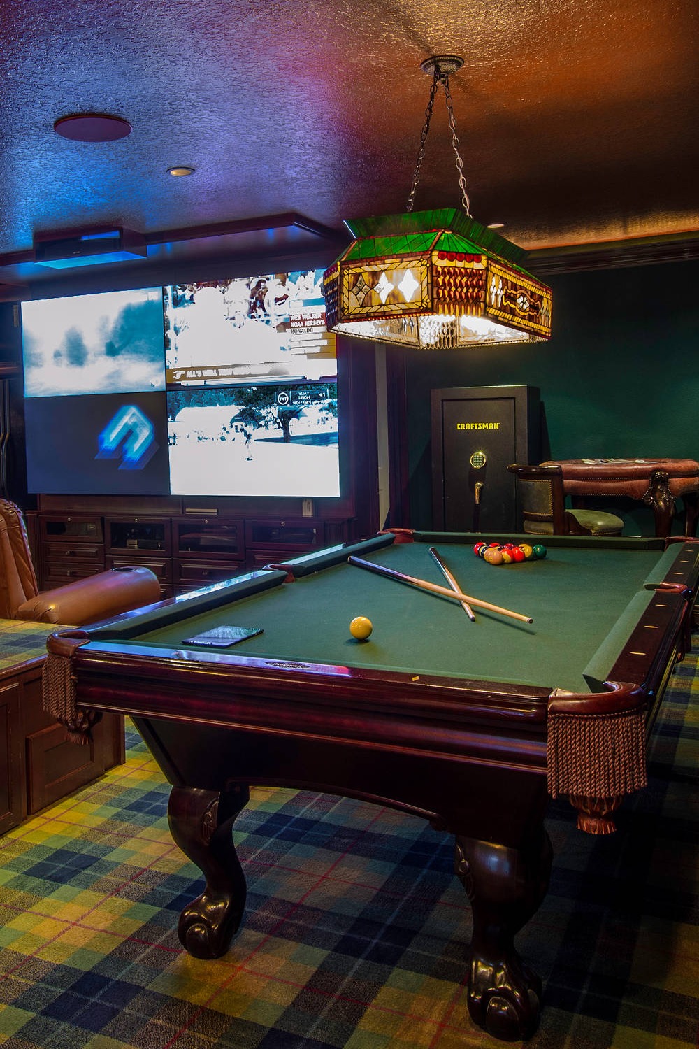 Billiards Room Table Pool Room Ideas Man Cave Space Bar Fireplace Ceiling Tables Lighting Wall