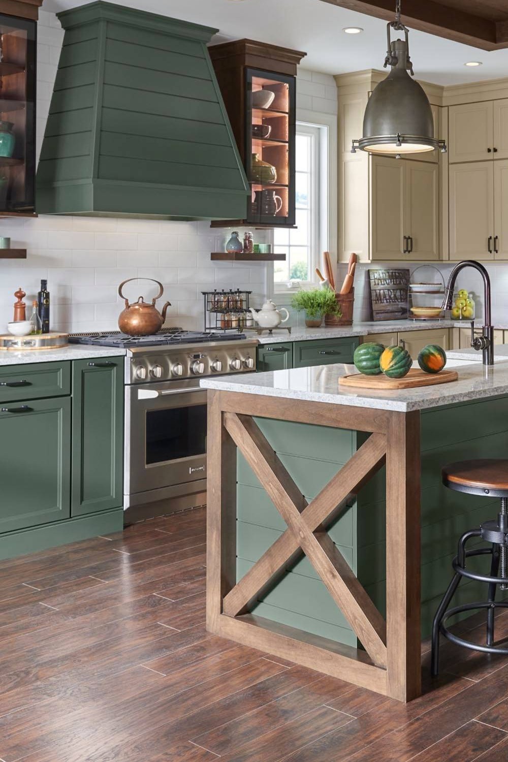 Farmhouse Sink Green Cabinets Mint Green Color Scheme Shades Space Walls Room Bold