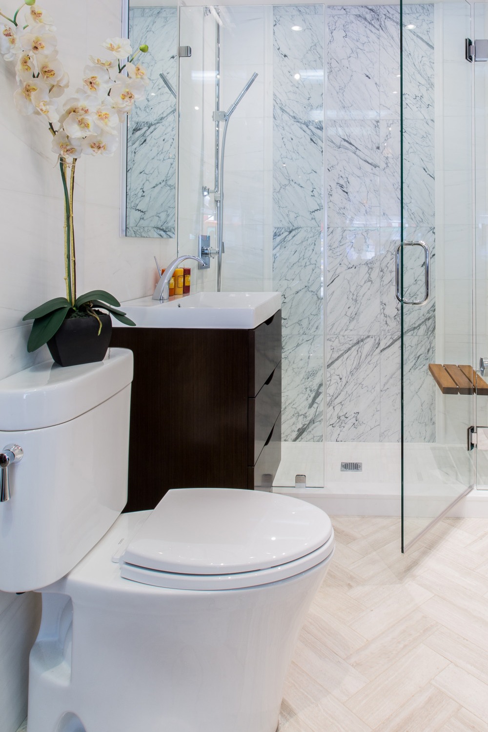 Glass Shower Small Bathroom Design Ideas Powder Room Small Space