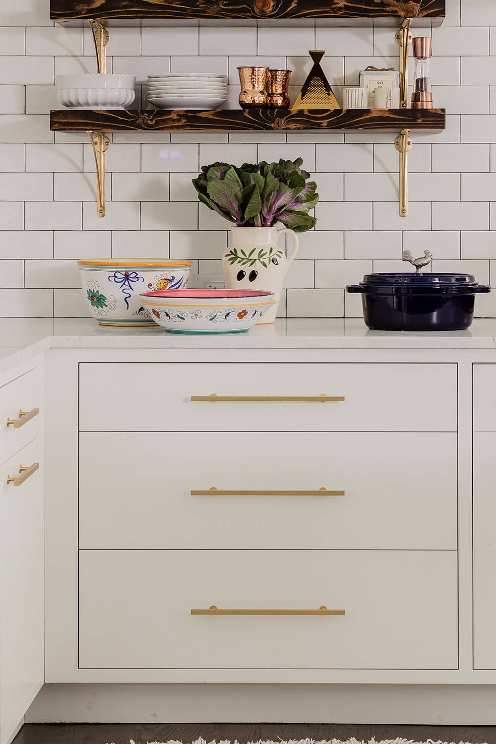 Aged Brass Hardware Kitchen Cabinets With Brass Gold Accents Cabinet