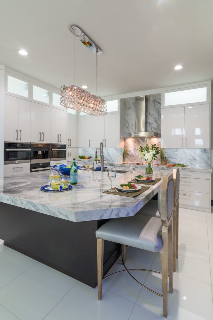 Kitchen Contemporary Renovation Ideas With A Slab Backsplash photo