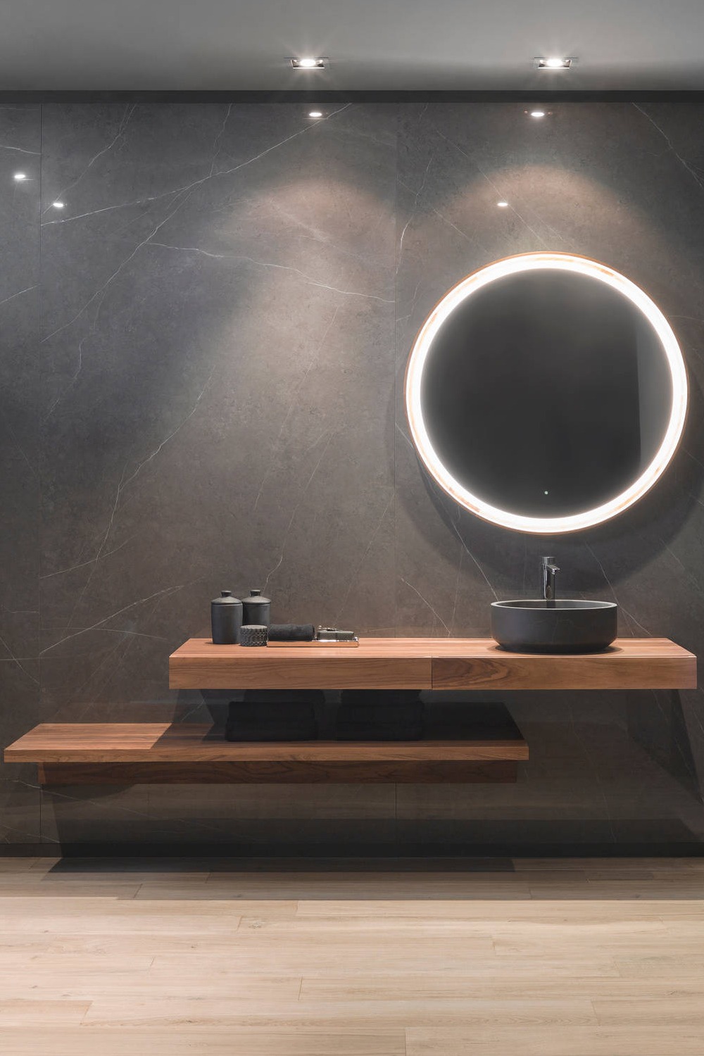 Contemporary Lights Mirror Lighting Floating Vanity Shapes Size Good Lighting Bathroom Feels Luxurious Feel