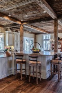 Rustic Kitchen Ideas Rustic Kitchens Bar Stools Wood Ceiling Wood Flooring