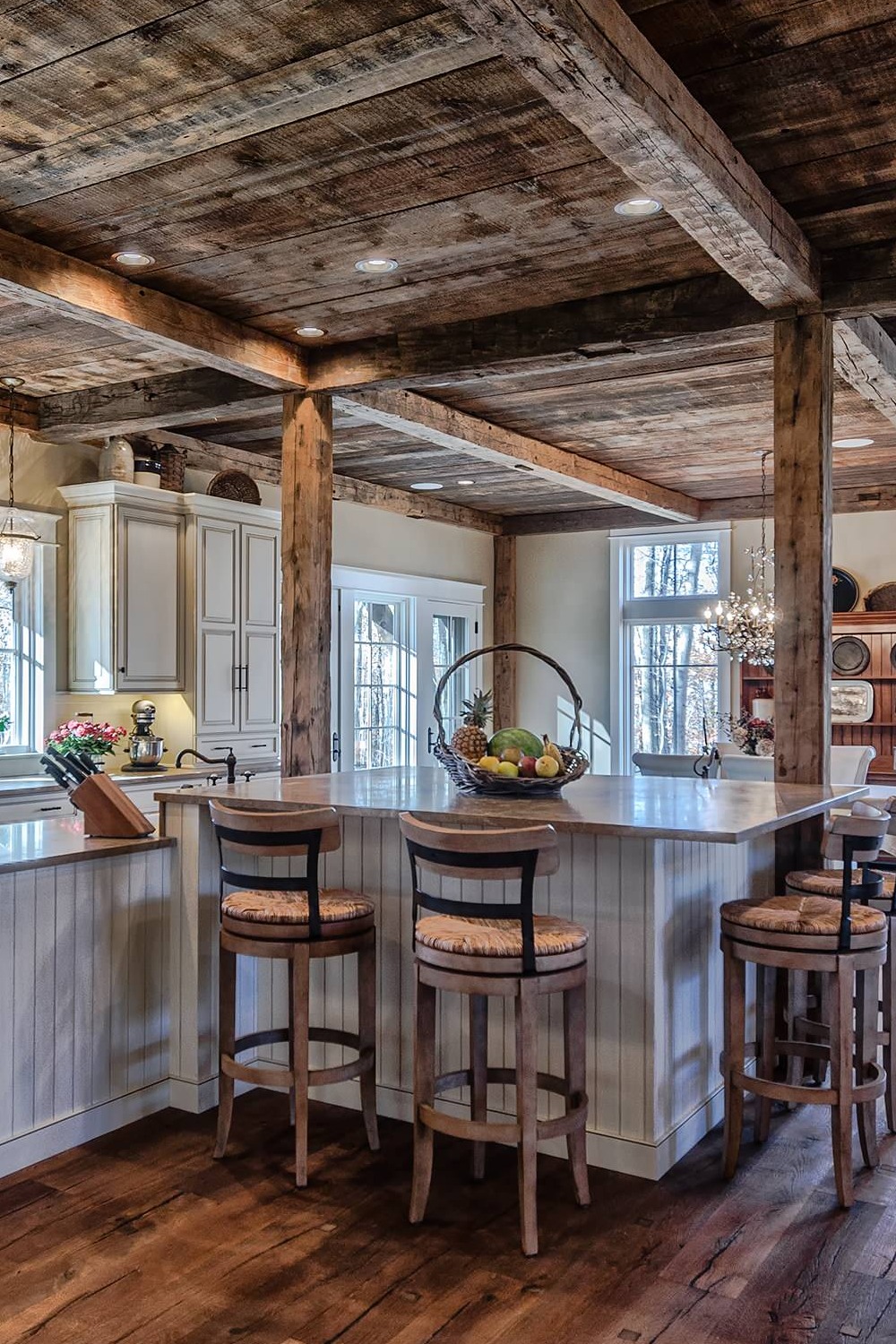 Rustic Kitchens Wooden Cabinets Wooden Ceiling Kitchen Ideas