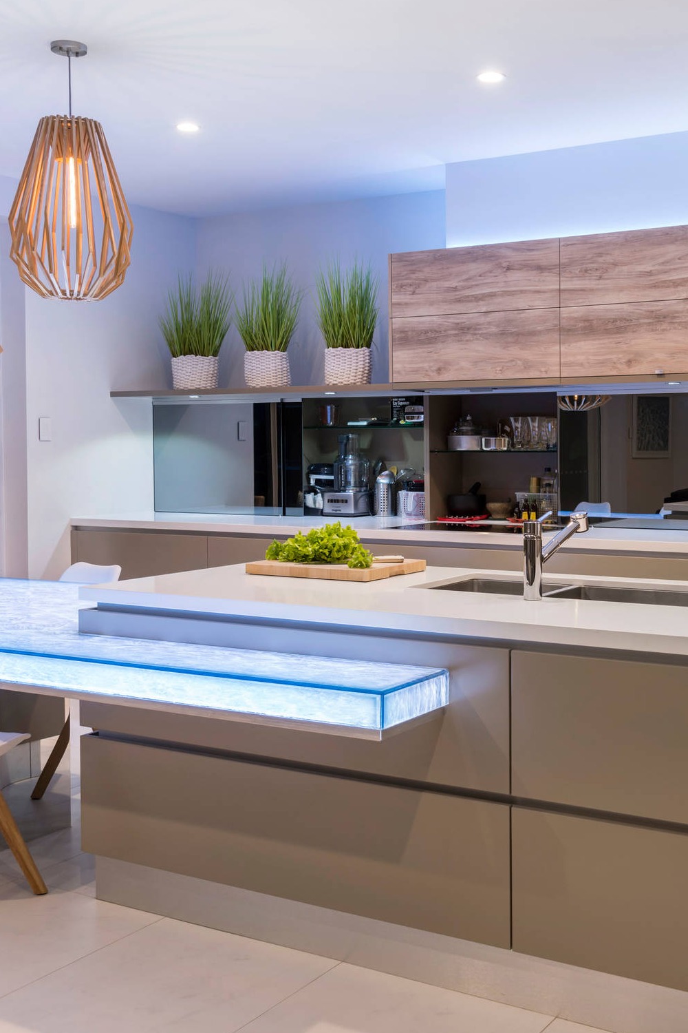 Custom Glass Countertop Heat Resistant Double Bowl Sink Home Bar Material Create