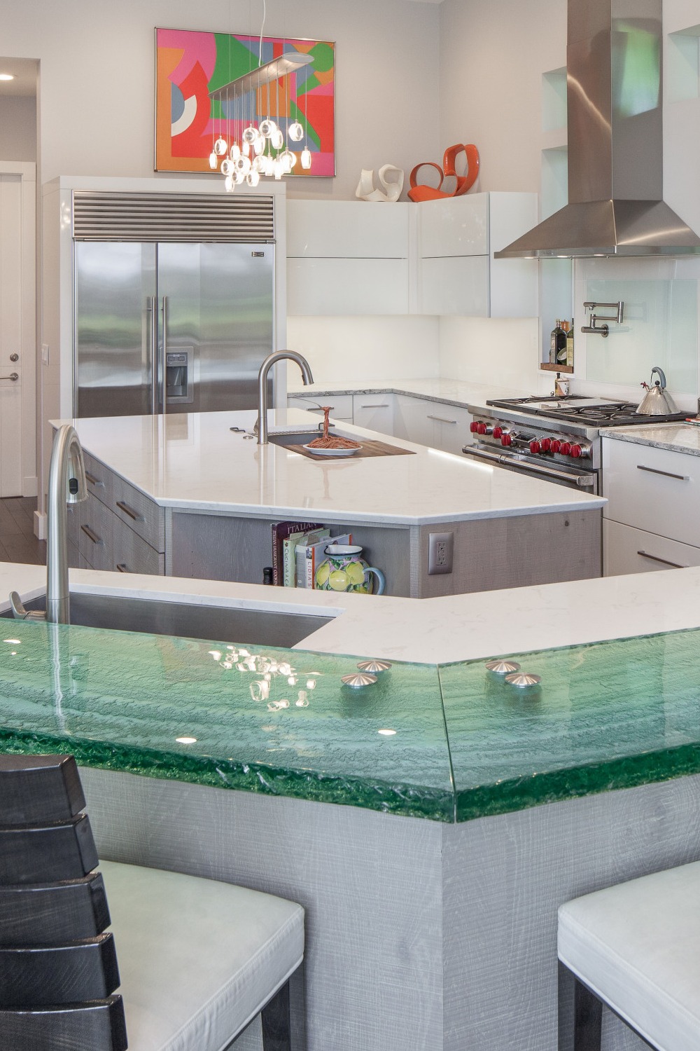 Recycled Glass Countertop Stainless Steel Appliances Recycled Glass Countertops Crushed Glass Kitchen Countertops