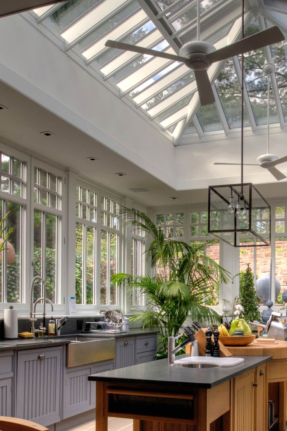 Full Natural Light Fresh Air Interior Design Skylights Glass Ceiling House Windows