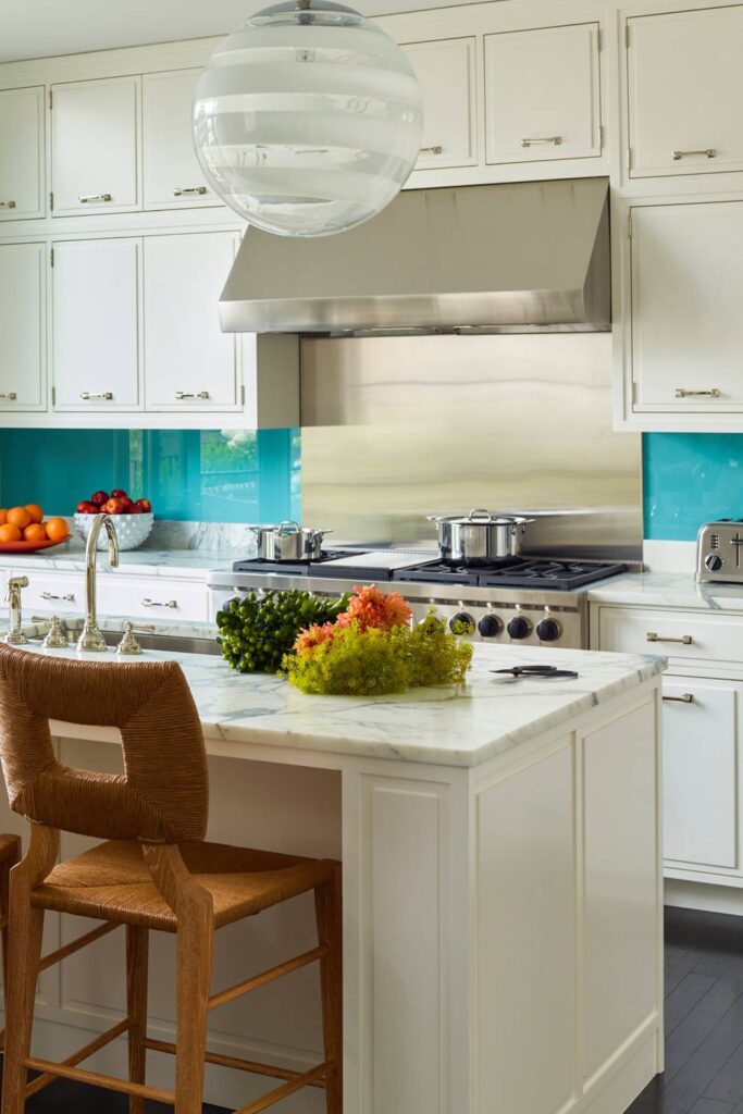 30+ Fresh White Kitchen With Blue Backsplash Ideas CountertopsNews