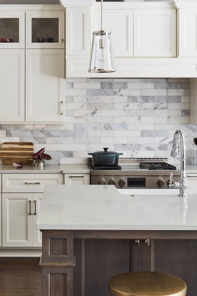 24+ Marble Subway Tile Backsplash Ideas For Kitchens