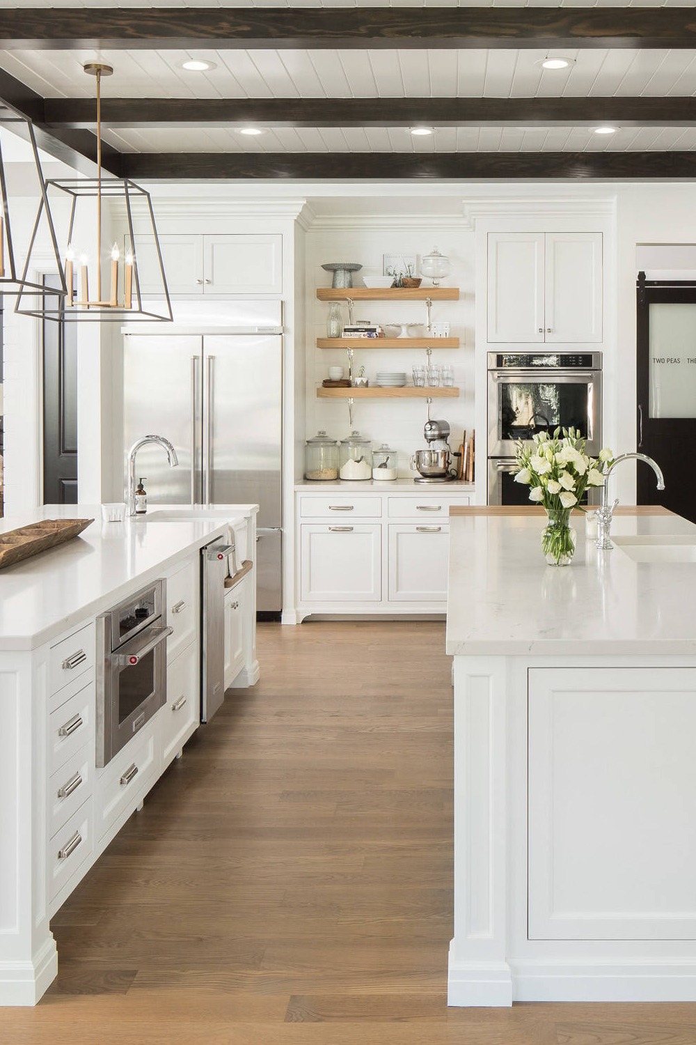 White Kitchen Cabinetry White Cabinets Quartz Countertops Light Farmhouse Sink Space