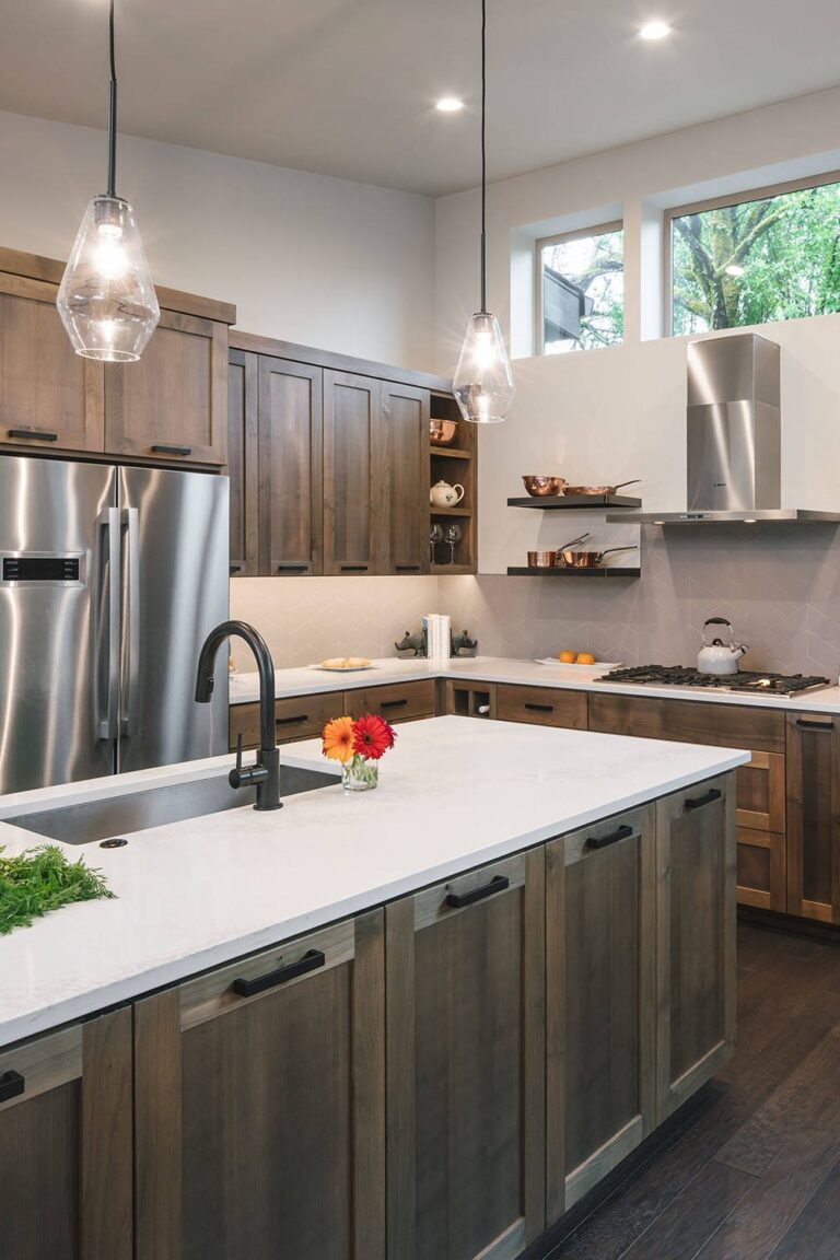 24+ High End Brown Cabinets With White Countertops