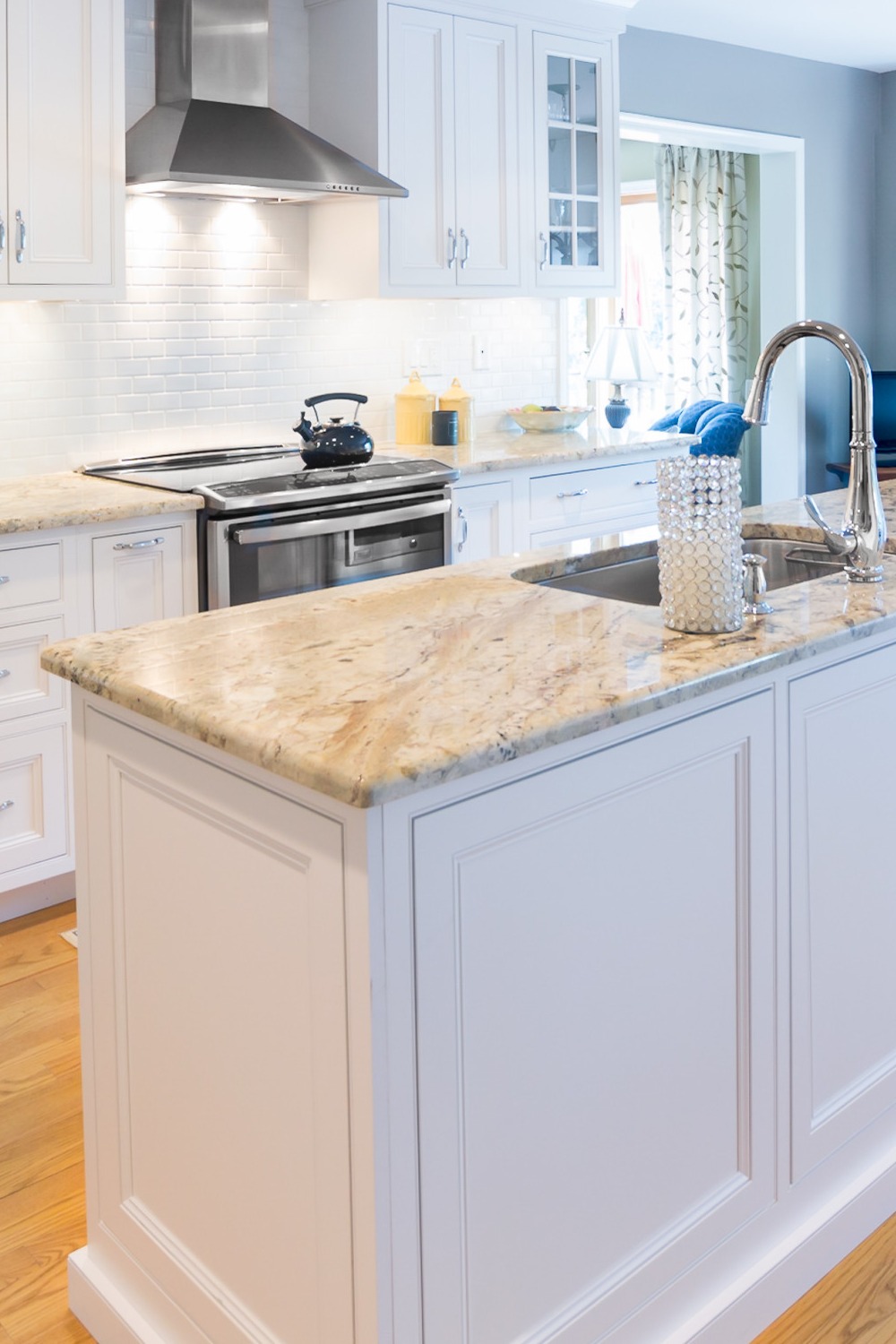 Marble Countertops Granite Black Countertops White Kitchen Cabinets Stainless Steel Granite